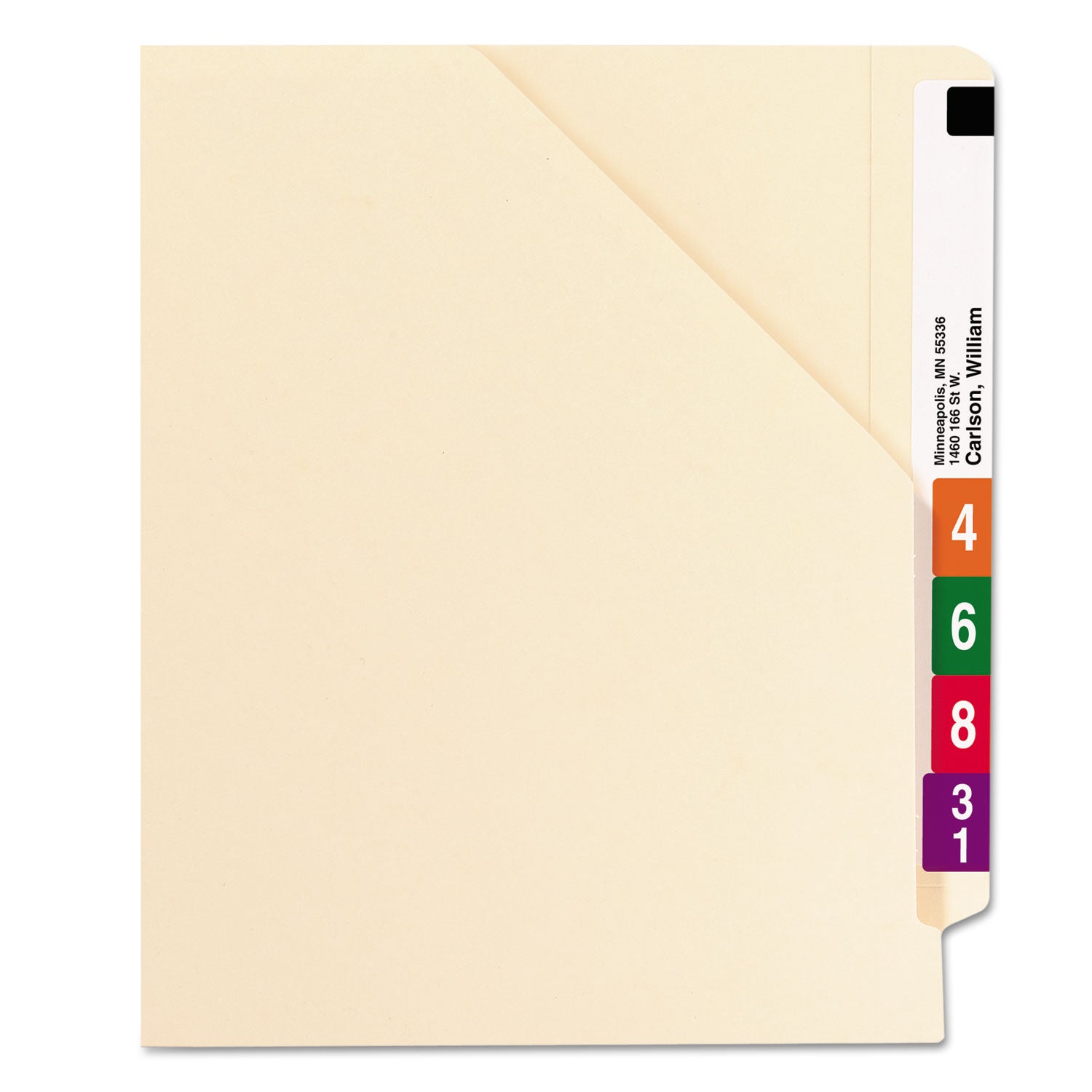 Smead Straight Tab Cut Letter Recycled File Jacket - 8 1/2" x 11" - 11 pt. - 2 Plys - Manila - 10% Recycled - 100 / Box