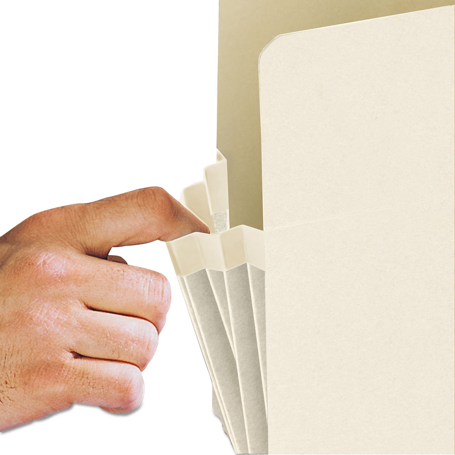 Smead Straight Tab Cut Legal Recycled File Pocket - 8 1/2" x 14" - 3 1/2" Expansion - 2 Plys - Manila - Tear Proof - 10% Recycled - 25 / Box