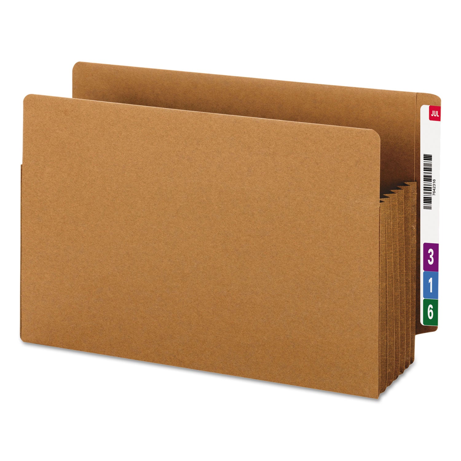 Smead TUFF Straight Tab Cut Legal Recycled File Pocket - 8 1/2" x 14" - 5 1/4" Expansion - 2 Plys - Redrope - Rip Resistant, Tear Resistant, Reinforced Tab, Heavyweight Cover - 30% Recycled - 10 / Box