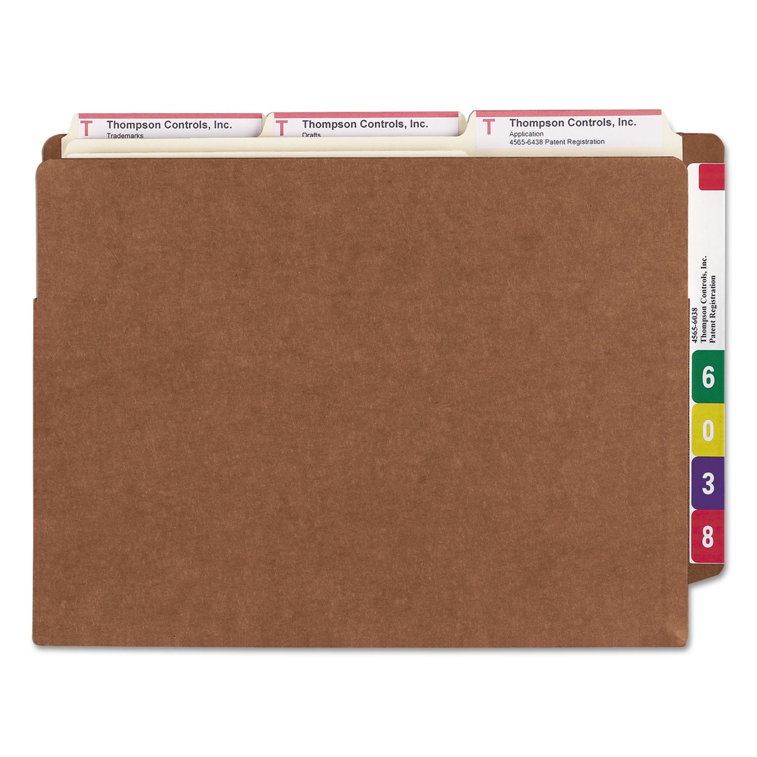 Smead TUFF Straight Tab Cut Letter Recycled File Pocket - 8 1/2" x 11" - 7" Expansion - 16.5 pt. - 2 Plys - Redrope - Rip Resistant, Tear Resistant, Reinforced Tab, Heavyweight Cover - 30% Recycled - 5 / Box