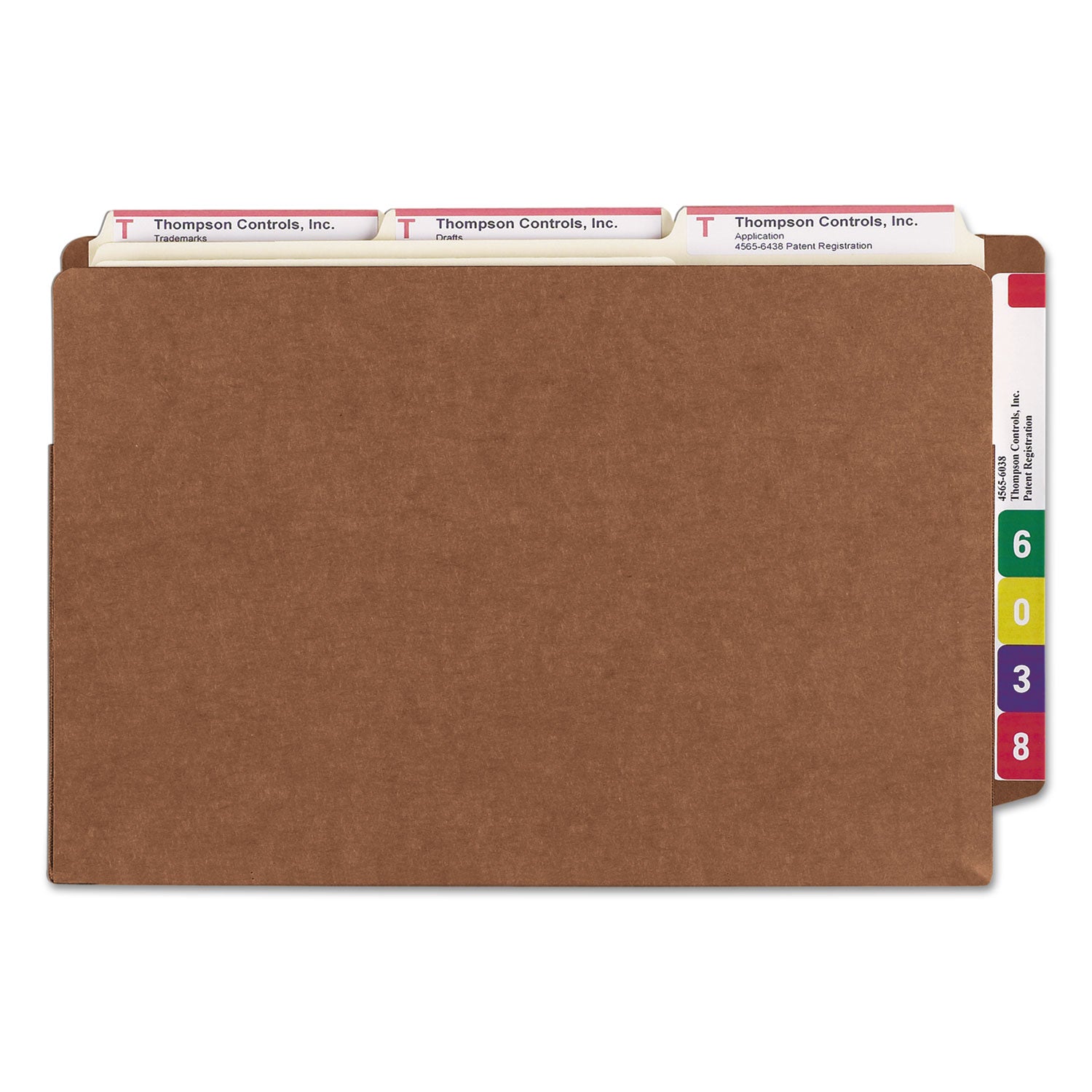 Smead TUFF Straight Tab Cut Legal Recycled File Pocket - 8 1/2" x 14" - 5 1/4" Expansion - 2 Plys - Redrope - Rip Resistant, Tear Resistant, Reinforced Tab, Heavyweight Cover - 30% Recycled - 10 / Box