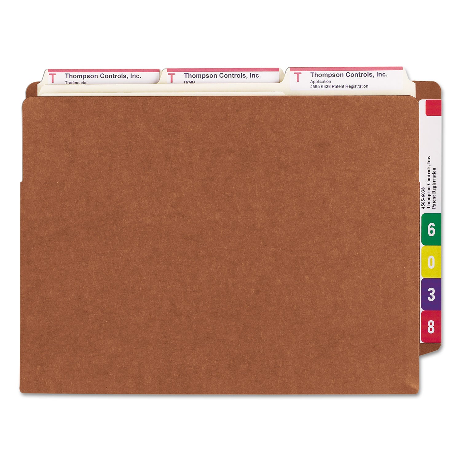 Smead TUFF Straight Tab Cut Letter Recycled File Pocket - 8 1/2" x 11" - 3 1/2" Expansion - 2 Plys - Redrope - Rip Resistant, Tear Resistant, Reinforced Tab, Heavyweight Cover - 30% Recycled - 10 / Box