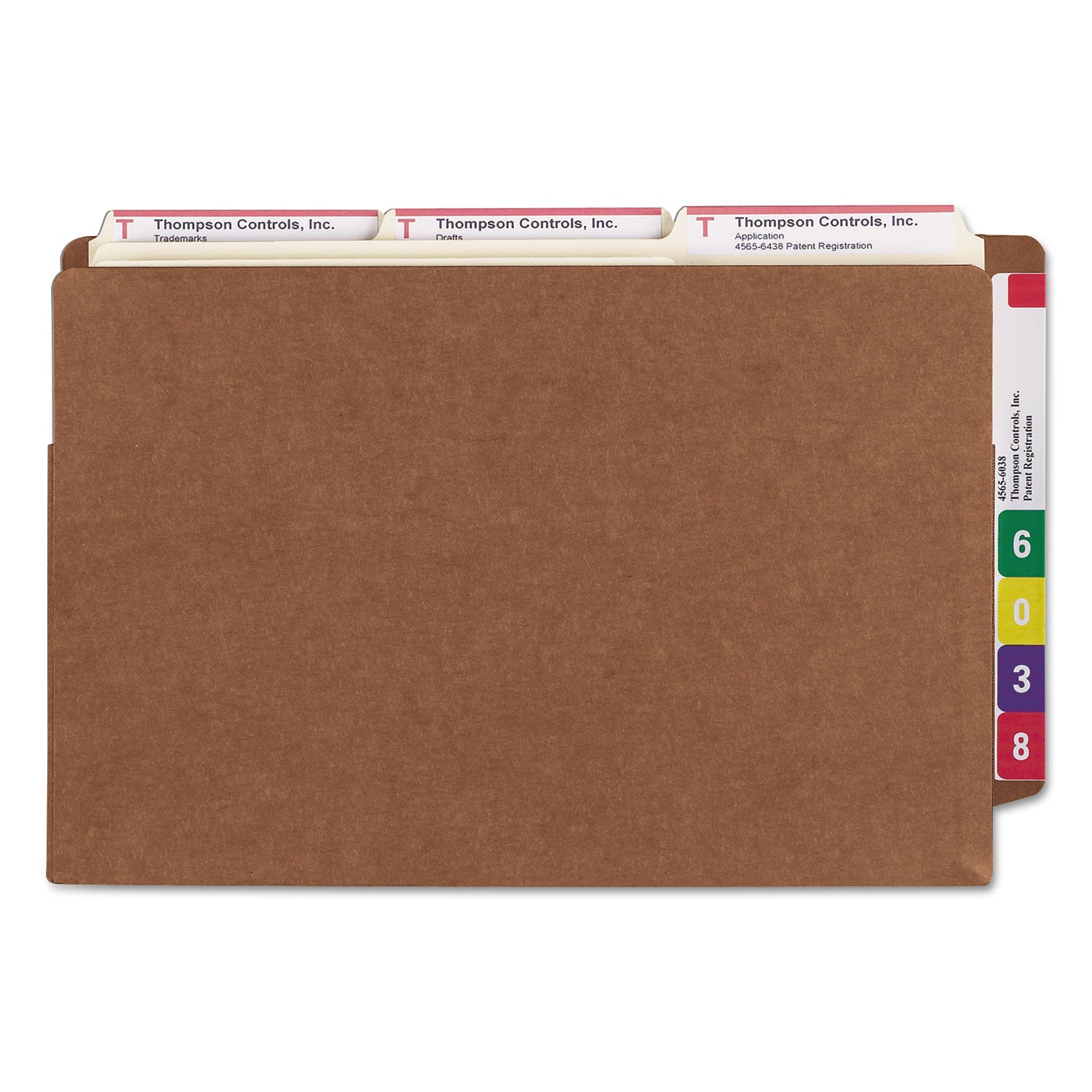 Smead TUFF Straight Tab Cut Legal Recycled File Pocket - 8 1/2" x 14" - 7" Expansion - 16.5 pt. - 2 Plys - Redrope - Tear Resistant, Reinforced Tab, Rip Resistant, Heavyweight Cover - 30% Recycled - 5 / Box