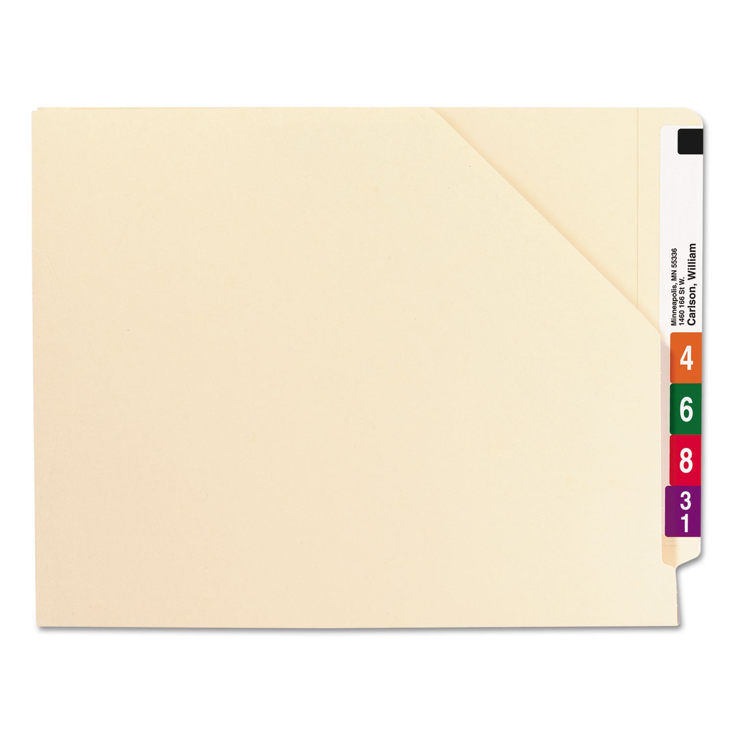 Smead Straight Tab Cut Letter Recycled File Jacket - 8 1/2" x 11" - 11 pt. - 2 Plys - Manila - 10% Recycled - 100 / Box