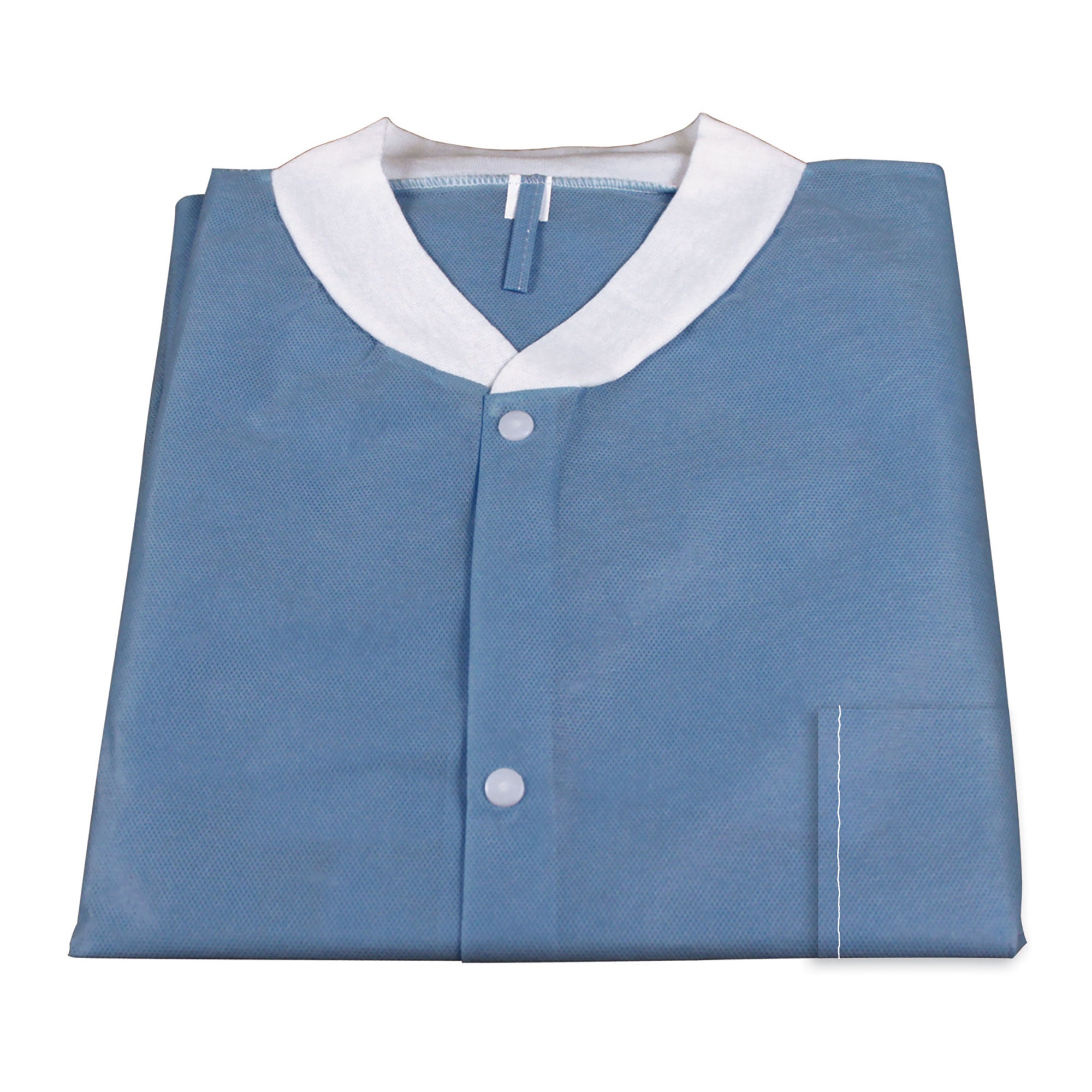 Labjacket w/ Pockets, Medium, Blue - 10 pcs per Box/3 boxes per Case