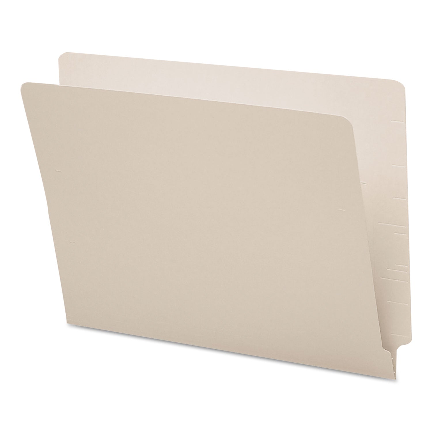 Smead Shelf-Master Straight Tab Cut Letter Recycled End Tab File Folder - 8 1/2" x 11" - 3/4" Expansion - 11 pt. - 2 Plys - Gray - Heavy Duty, Reinforced Tab - 10% Recycled - 100 / Box