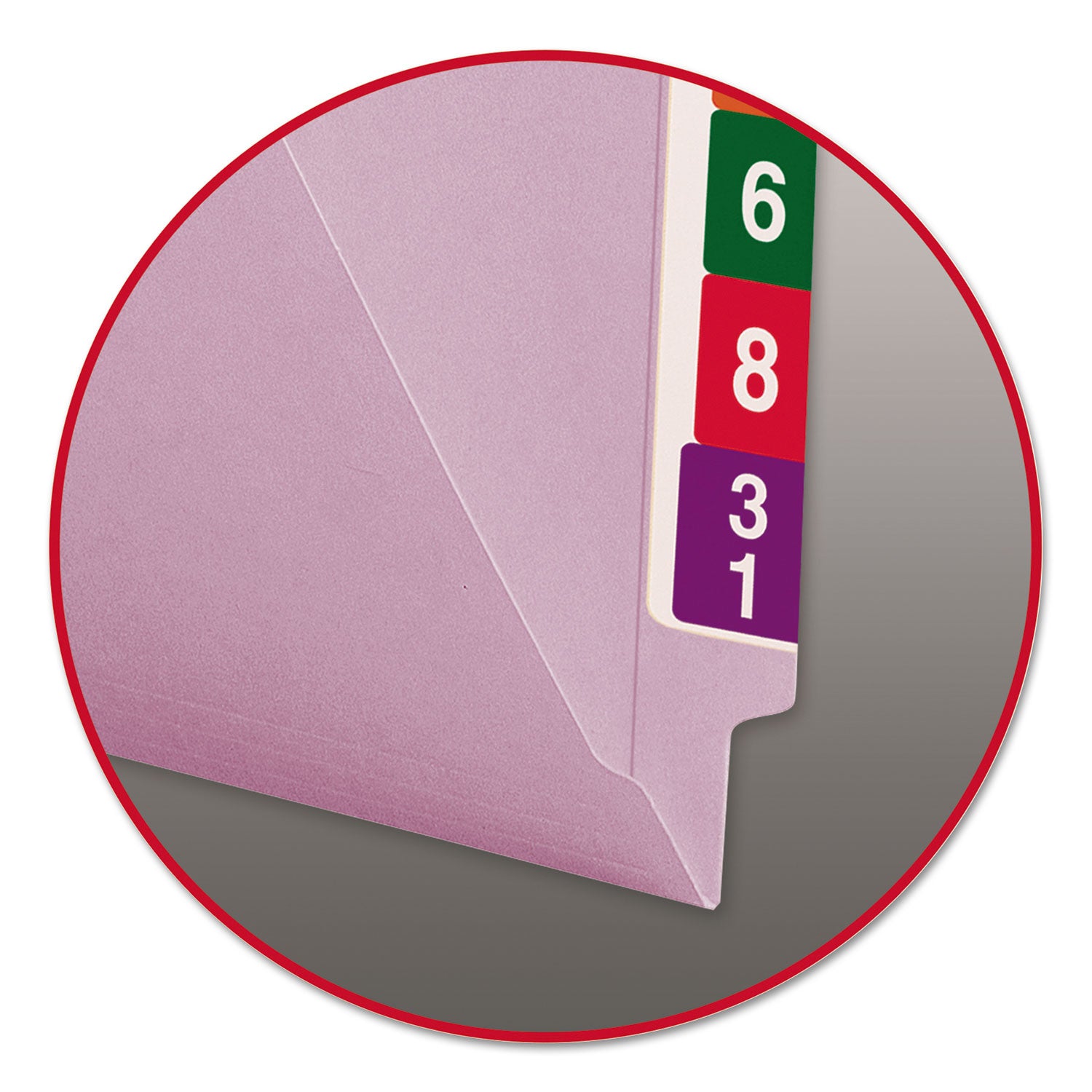 Smead Shelf-Master Straight Tab Cut Letter Recycled End Tab File Folder - 8 1/2" x 11" - 3/4" Expansion - 11 pt. - 2 Plys - Lavender - Heavy Duty, Reinforced Tab - 10% Recycled - 100 / Box