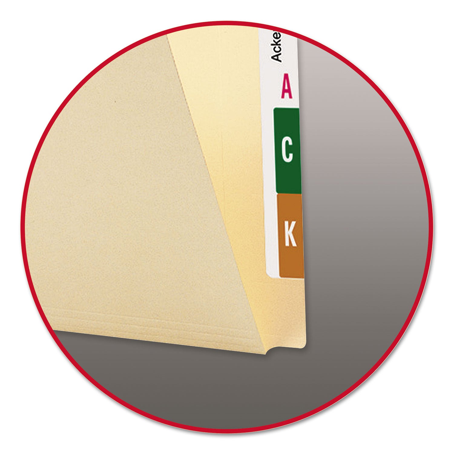 Smead Straight Tab Cut Letter Recycled End Tab File Folder - 8 1/2" x 11" - 3/4" Expansion - 14 pt. - 2 Plys - Manila - Embossed - 10% Recycled - 100 / Box