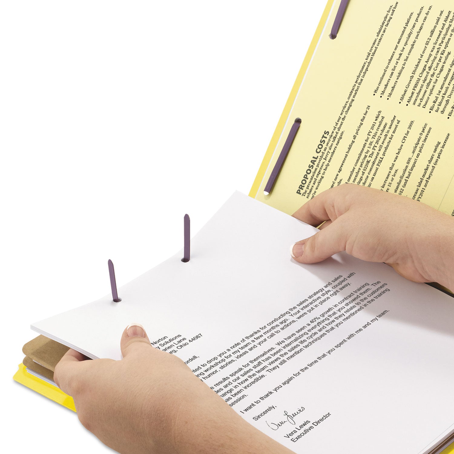 Smead Straight Tab Cut Letter Recycled Classification Folder - 8 1/2" x 11" - 2" Expansion - 2 x 2S Fastener(s) - 2" for Folder - End Tab Location - 2 Divider(s) - 23 pt. - Pressboard - Yellow - 100% Recycled - 10 / Box