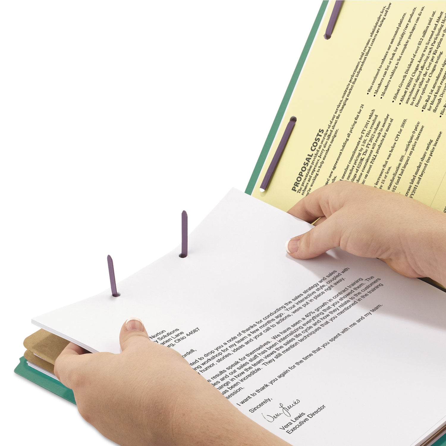 Smead Straight Tab Cut Letter Recycled Classification Folder - 8 1/2" x 11" - 2" Expansion - 2 x 2S Fastener(s) - 2" for Folder - End Tab Location - 2 Divider(s) - 25 pt. - Pressboard - Green - 100% Recycled - 10 / Box