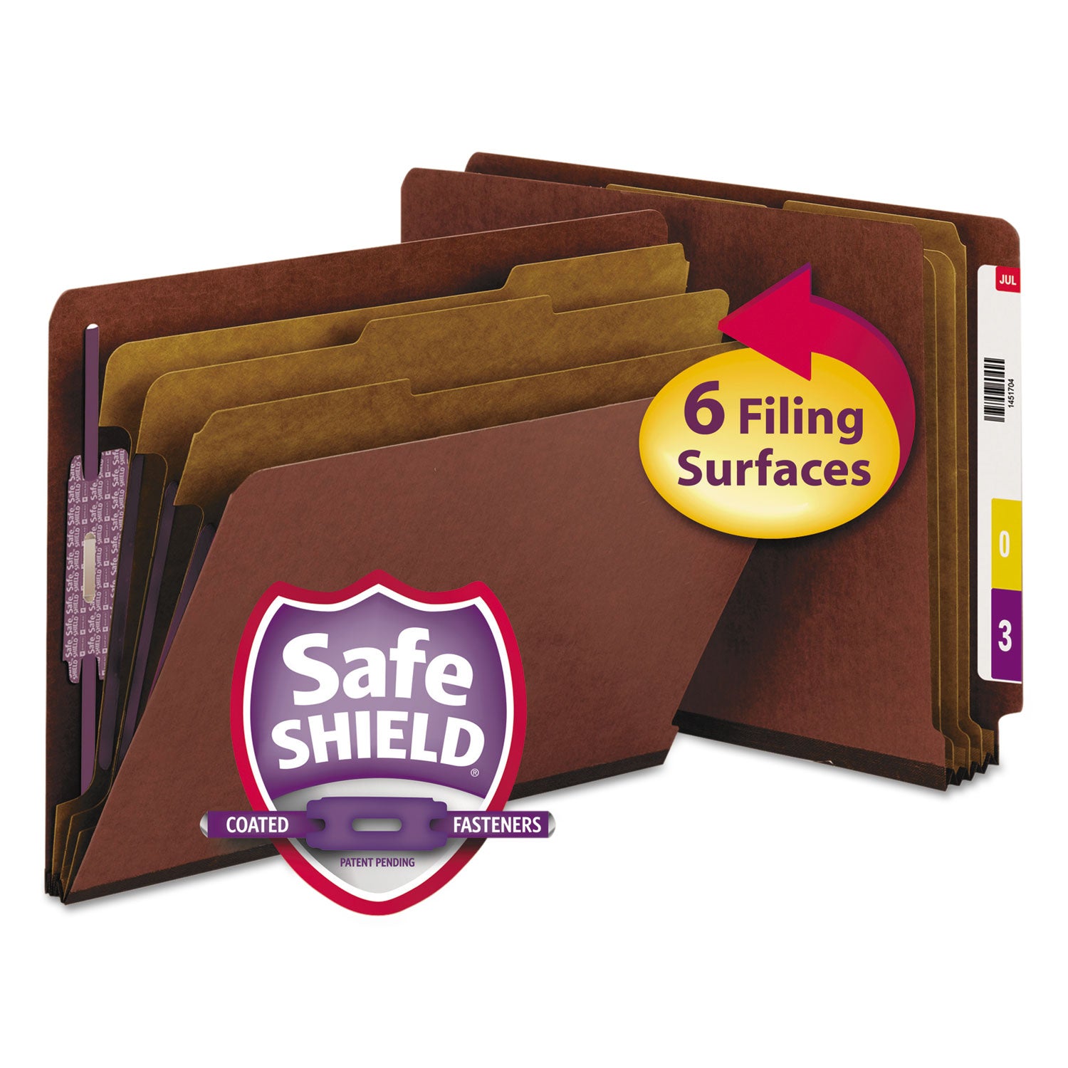 Smead Straight Tab Cut Letter Recycled Classification Folder