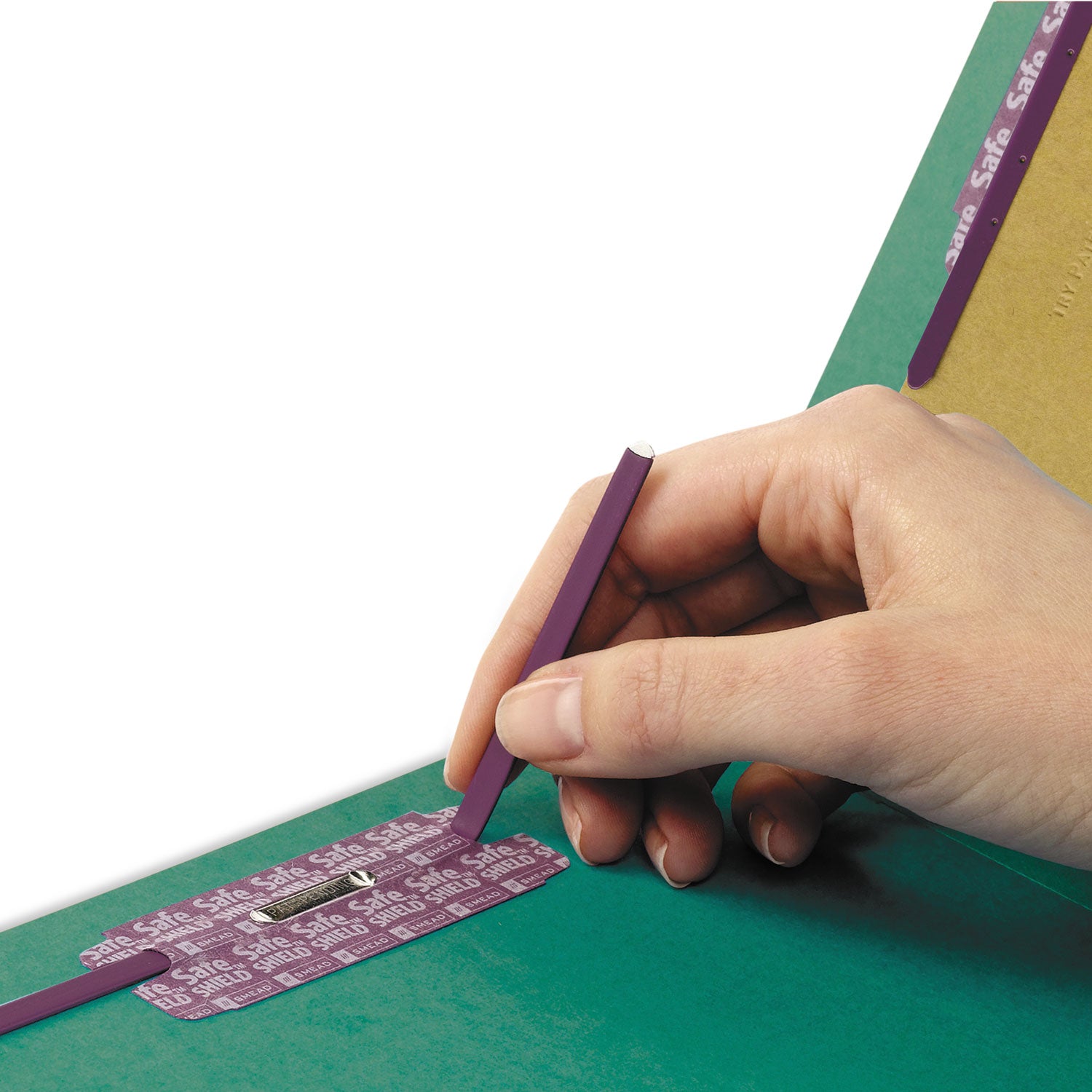Smead Straight Tab Cut Letter Recycled Classification Folder - 8 1/2" x 11" - 2" Expansion - 2 x 2S Fastener(s) - 2" for Folder - End Tab Location - 2 Divider(s) - 25 pt. - Pressboard - Green - 100% Recycled - 10 / Box