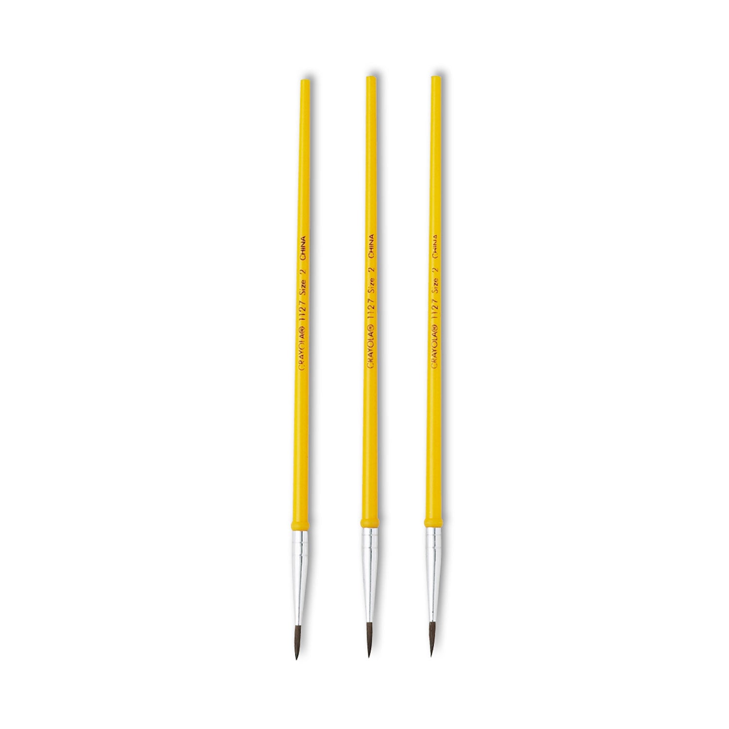 Watercolor Brush Set, Size 2, Camel-Hair Blend, Round Profile, 3/pack