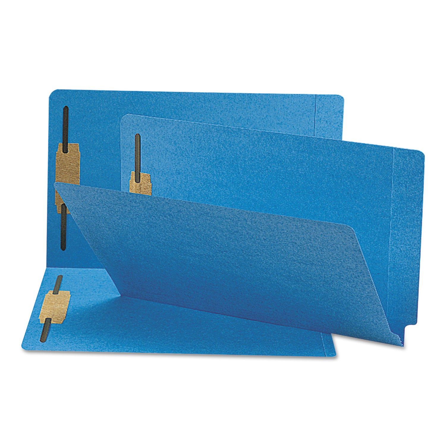 Smead Shelf-Master Straight Tab Cut Legal Recycled Fastener Folder - 8 1/2" x 14" - 3/4" Expansion - 2 x 2B Fastener(s) - End Tab Location - 11 pt. - 2 Plys - Blue - Heavyweight - 10% Recycled - 50 / Box