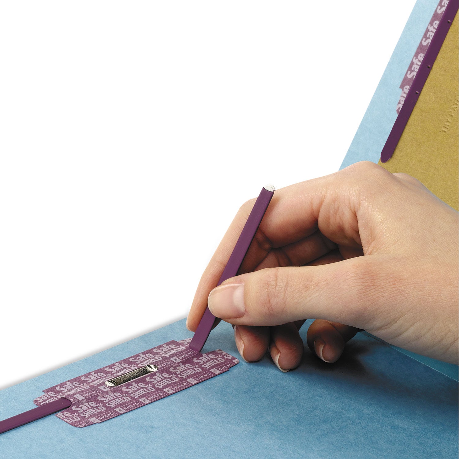 Smead Legal Recycled Classification Folder - 8 1/2" x 14" - 2" Expansion - 2 x 2S Fastener(s) - 2" for Folder - End Tab Location - 2 Divider(s) - 25 pt. - Pressboard - Blue - 100% Recycled - 10 / Box