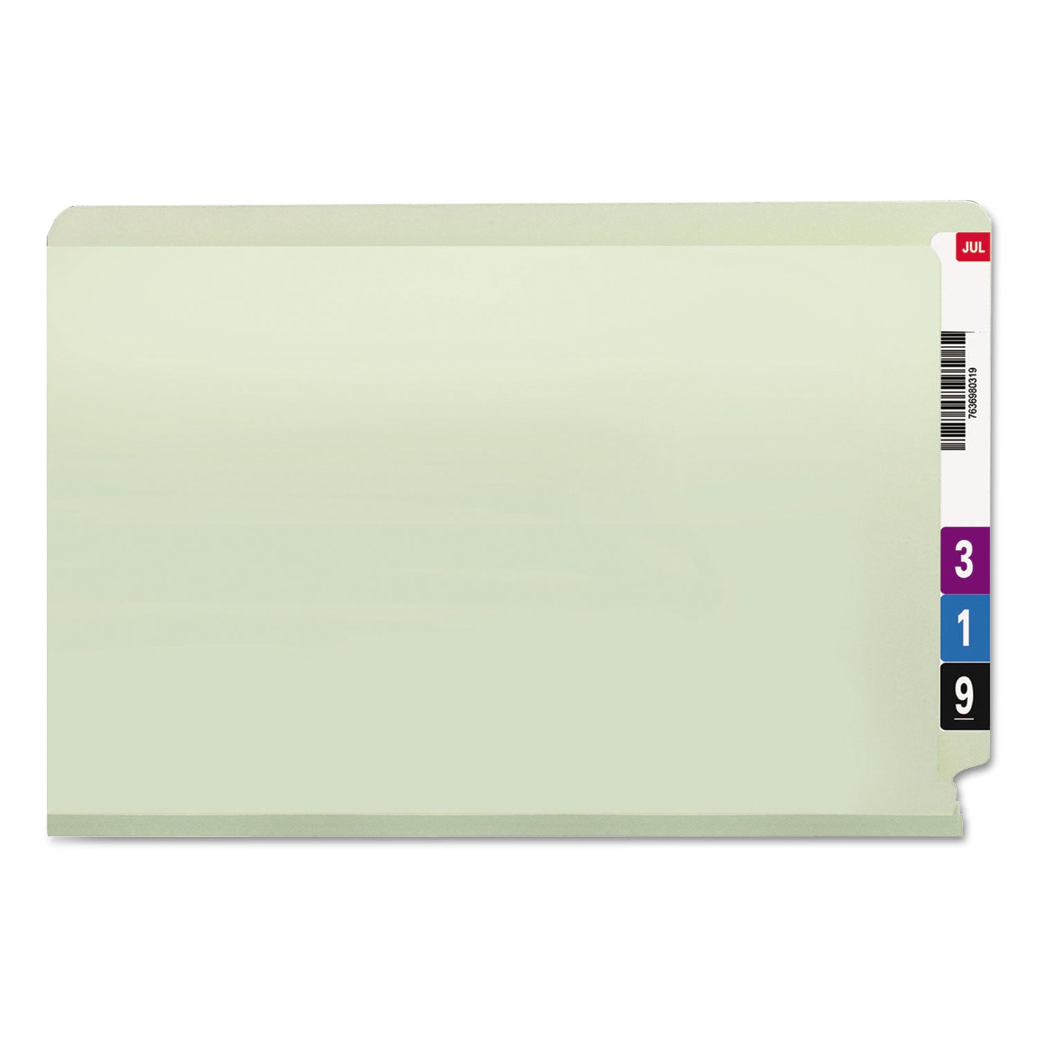 Smead Legal Recycled Fastener Folder - 8 1/2" x 14" - 3" Expansion - 2 x 2S Fastener(s) - 2" for Folder - End Tab Location - 25 pt. - Pressboard - Gray, Green - Heavy Duty, Rounded Corner - 100% Recycled - 25 / Box