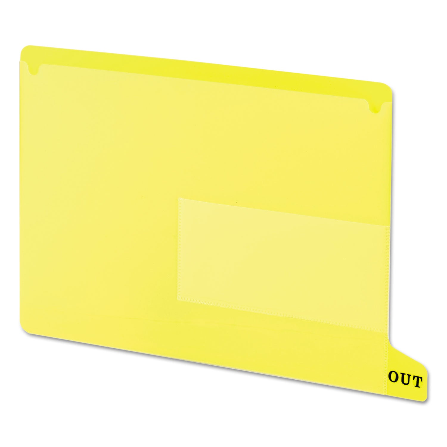 Smead End Tab Out Guides - Printed Bottom Tab(s) - Message - OUT - Letter - Yellow Poly Tab(s) - 25 / Box