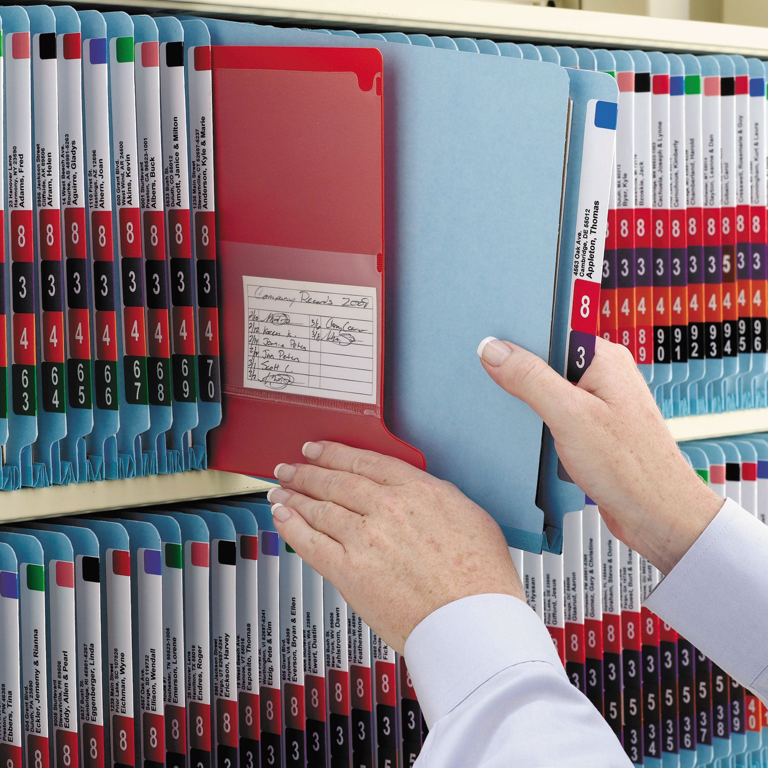 Smead End Tab Out Guides - Printed Bottom Tab(s) - Message - OUT - Letter - Red Poly Tab(s) - 25 / Box