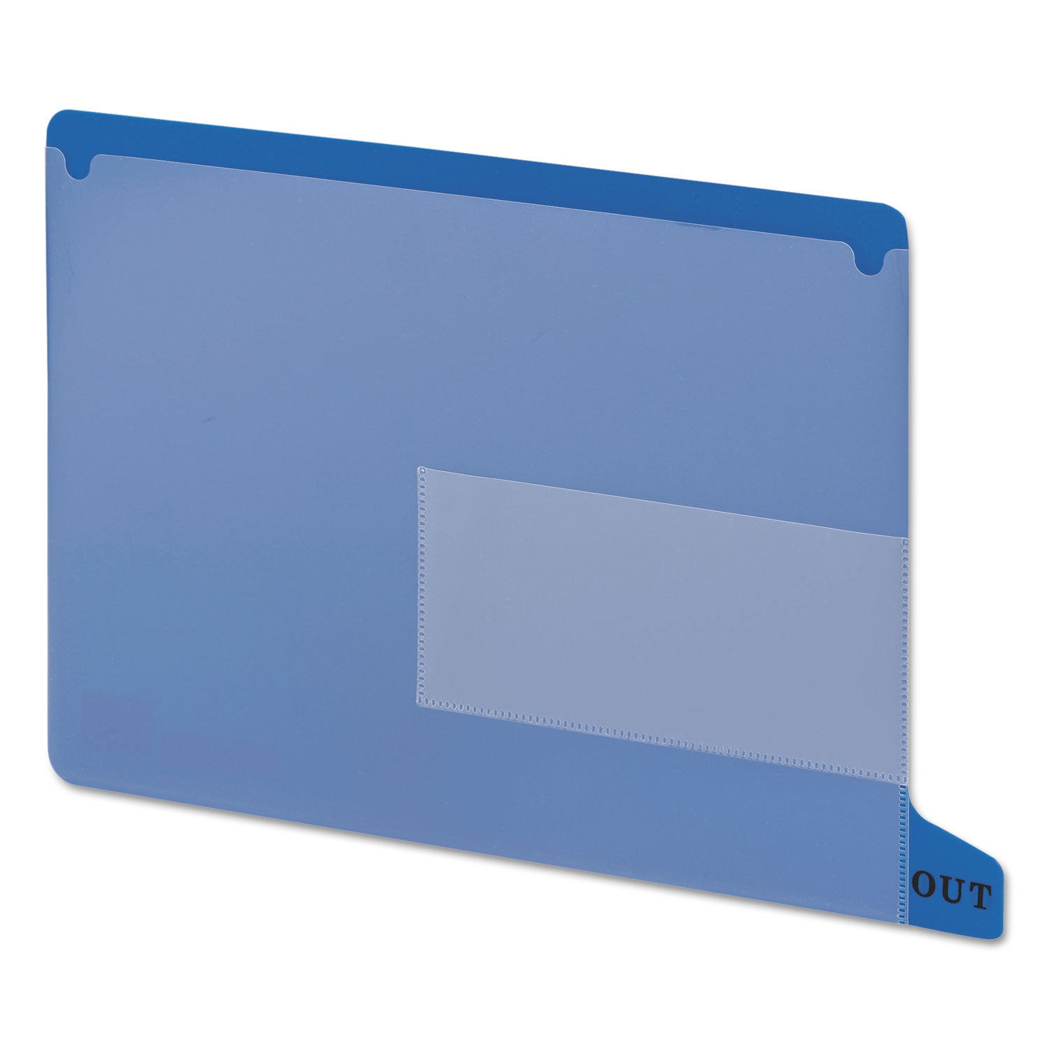 Smead End Tab Out Guides - Printed Bottom Tab(s) - Message - OUT - Letter - Blue Poly Tab(s) - 25 / Box