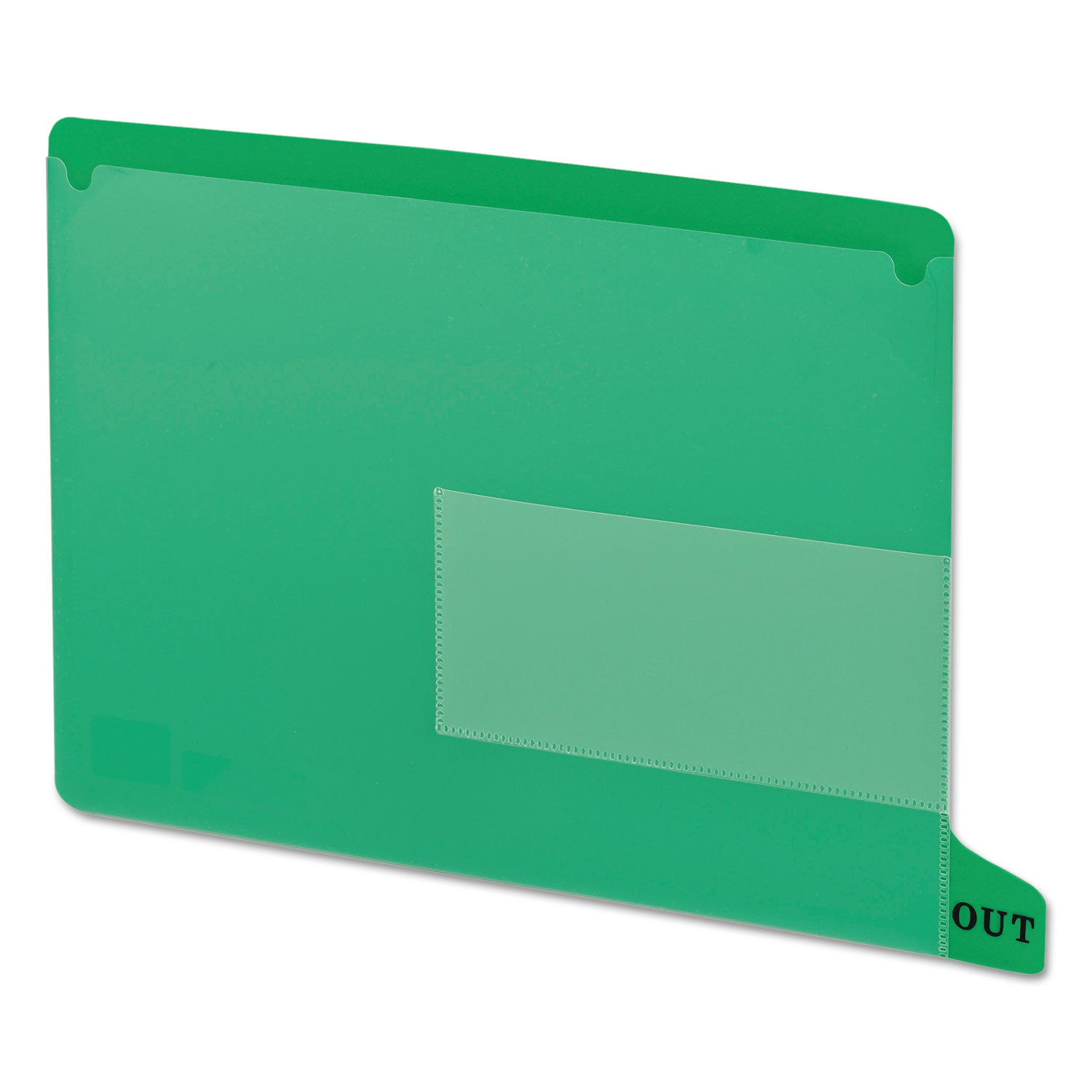 Smead End Tab Out Guides - Printed Bottom Tab(s) - Message - OUT - Letter - Green Poly Tab(s) - 25 / Box