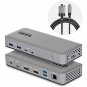 StarTech Dual-Monitor USB-C Docking Station, DisplayPort, 4K 60Hz, 100W Laptop Charging, 1GbE, Driverless, Multi-Monitor Dock