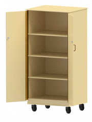 Teacher's Cabinet Vertical, Mobile, 65"h X 31"w X 26"d