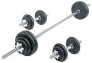 YORK 110 LB Black Contour Cast Iron Spinlock Set