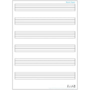Ashley Productions Smart Poly Single Sided PosterMat Pals Space Savers  Music Staves  13" X 9.5