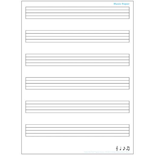 Ashley Productions Smart Poly Single Sided PosterMat Pals Space Savers  Music Staves  13" X 9.5