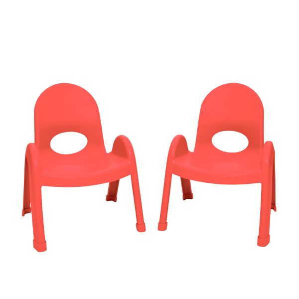 Value Stack™ Stackable Chair - Candy Apple Red - 9" - Set of 4