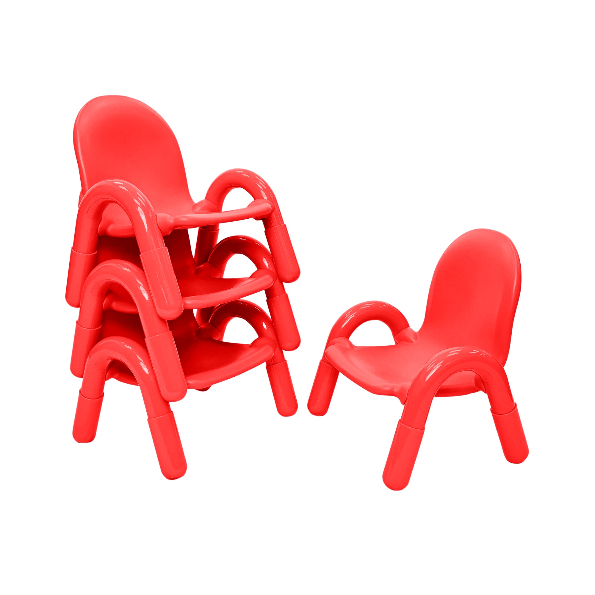 Baseline 9" Child Chair - Set of 4 - Candy Apple Red
