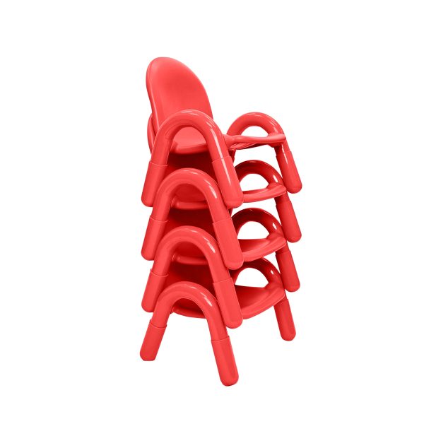 BaseLine® Child Chair - Candy Apple Red - 9"H - Set of 4
