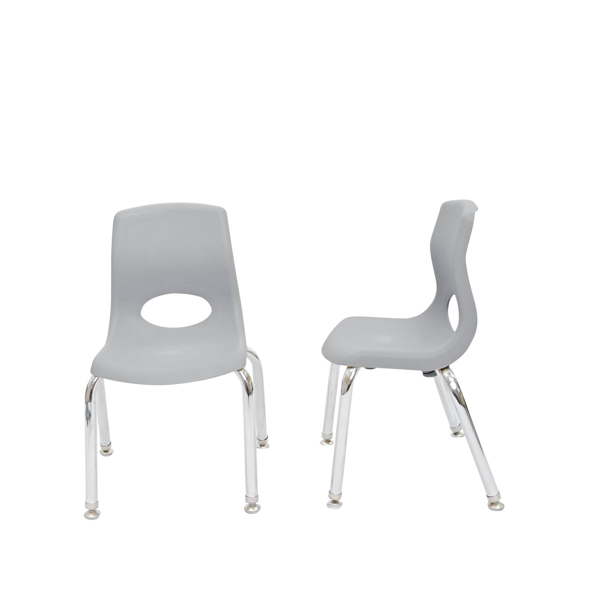 MyPosture Plus 14" Chair - Set of 2 - Gray with Chrome Legs