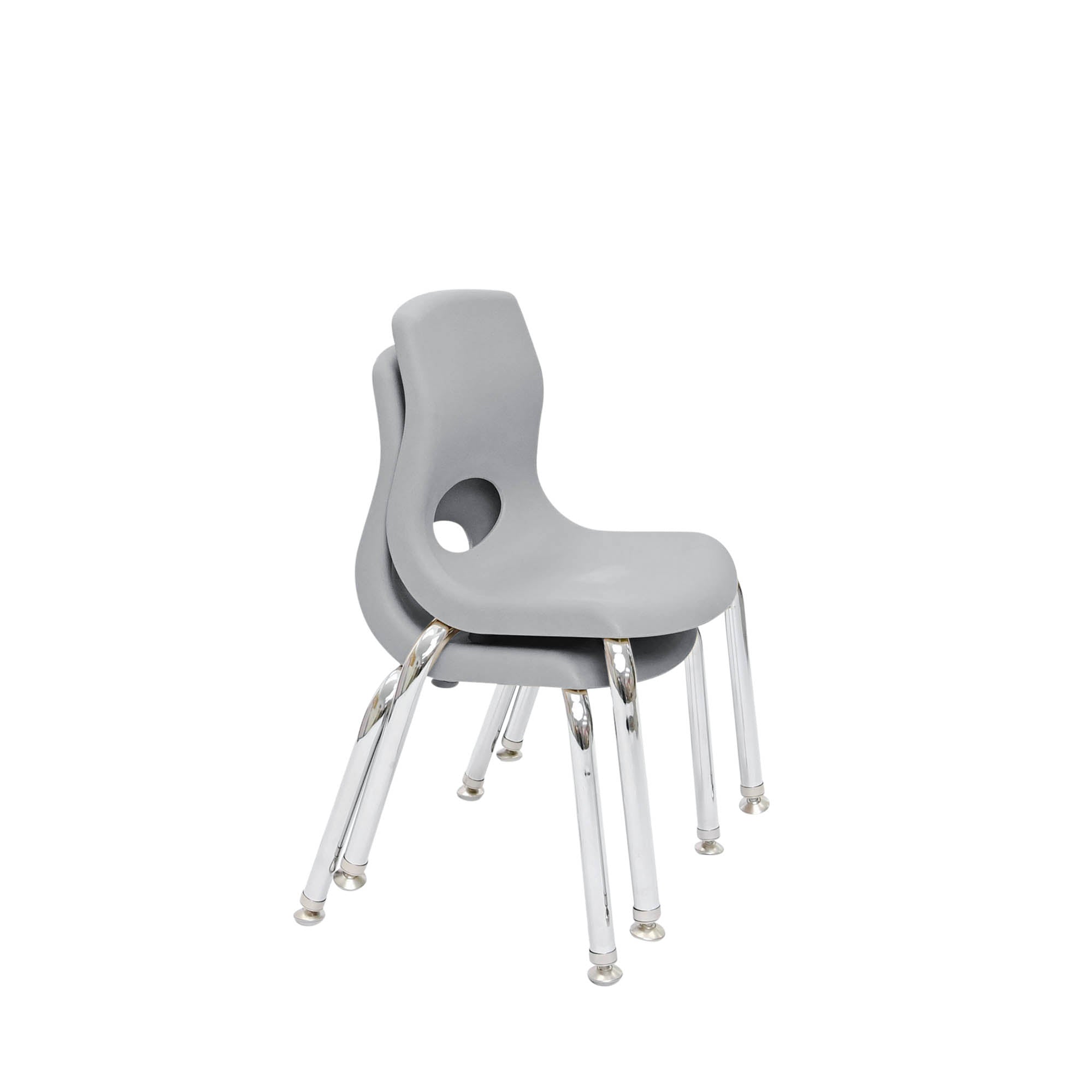 MyPosture Plus 10" Chair - Set of 2 - Gray with Chrome Legs