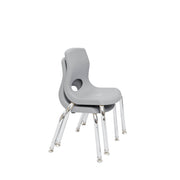 MyPosture Plus 8" Chair -Set of 2 - Gray with Chrome Legs
