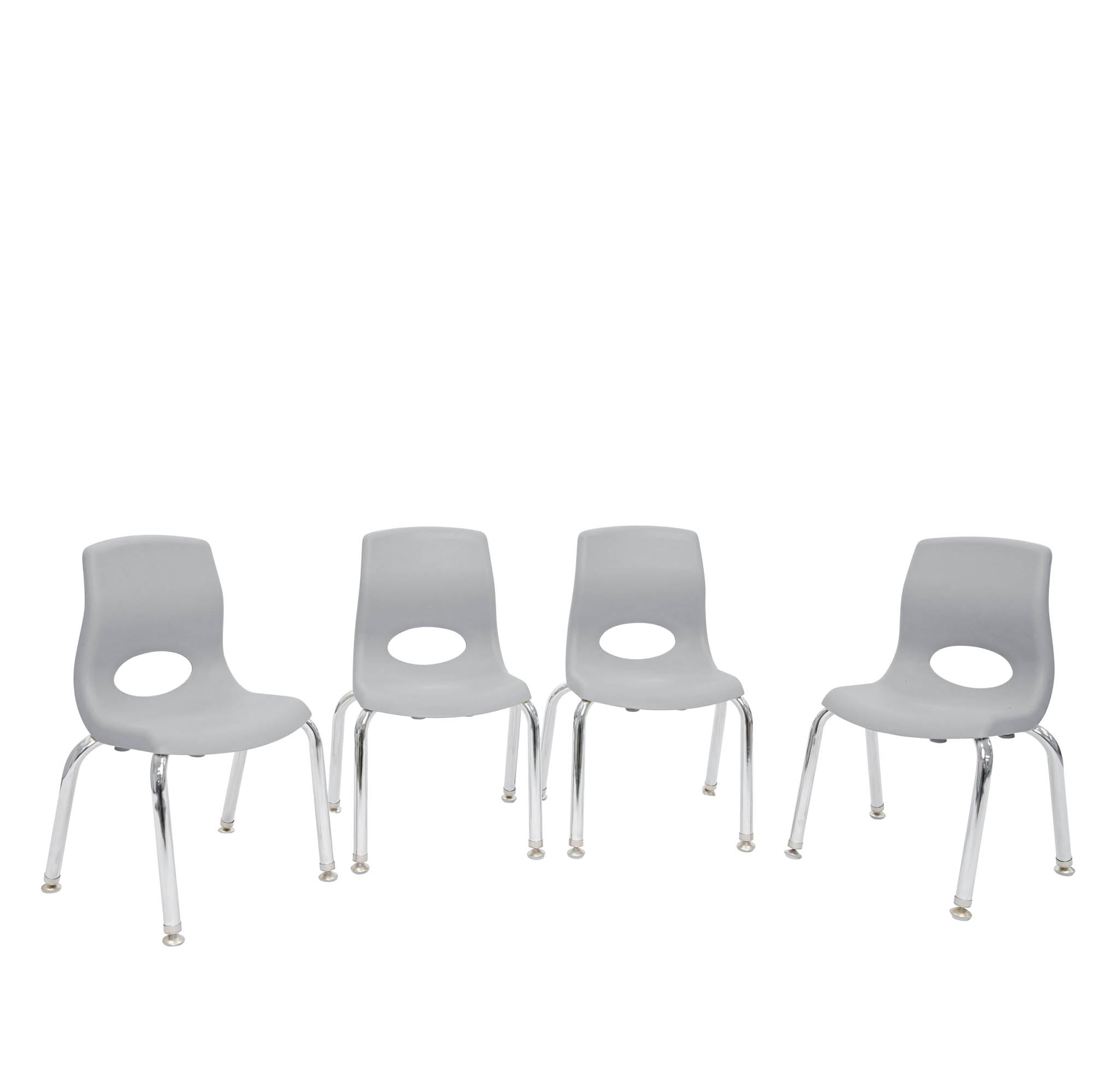 MyPosture Plus 8" Chair - Set of 4 - Gray with Chrome Legs