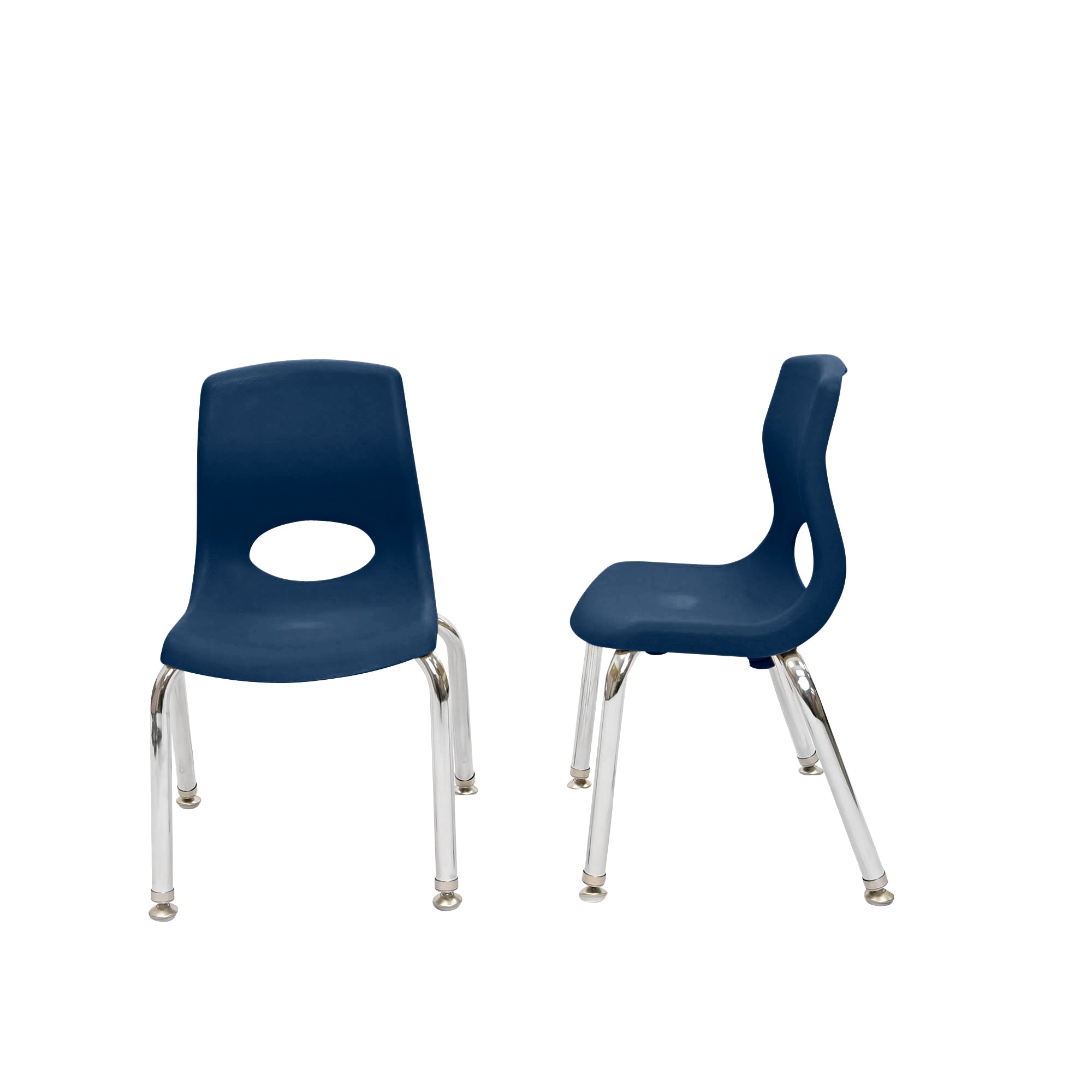 MyPosture Plus 12" Chair - Set of 2 - Navy with Chrome Legs