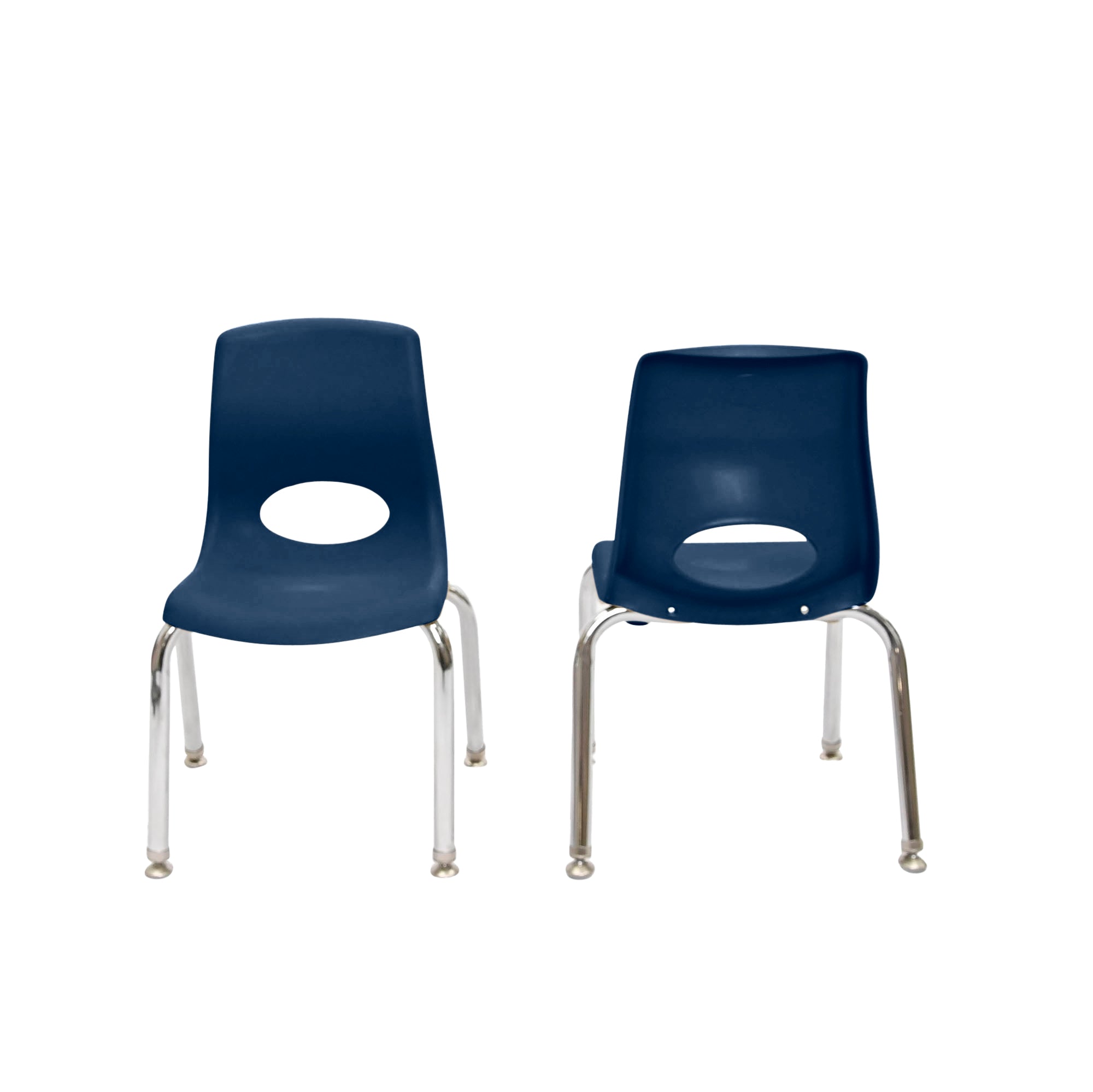 MyPosture Plus 10" Chair - Set of 2 - Navy with Chrome Legs