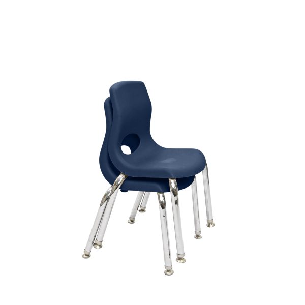 MyPosture Plus 8" Chair -Set of 2 - Navy with Chrome Legs