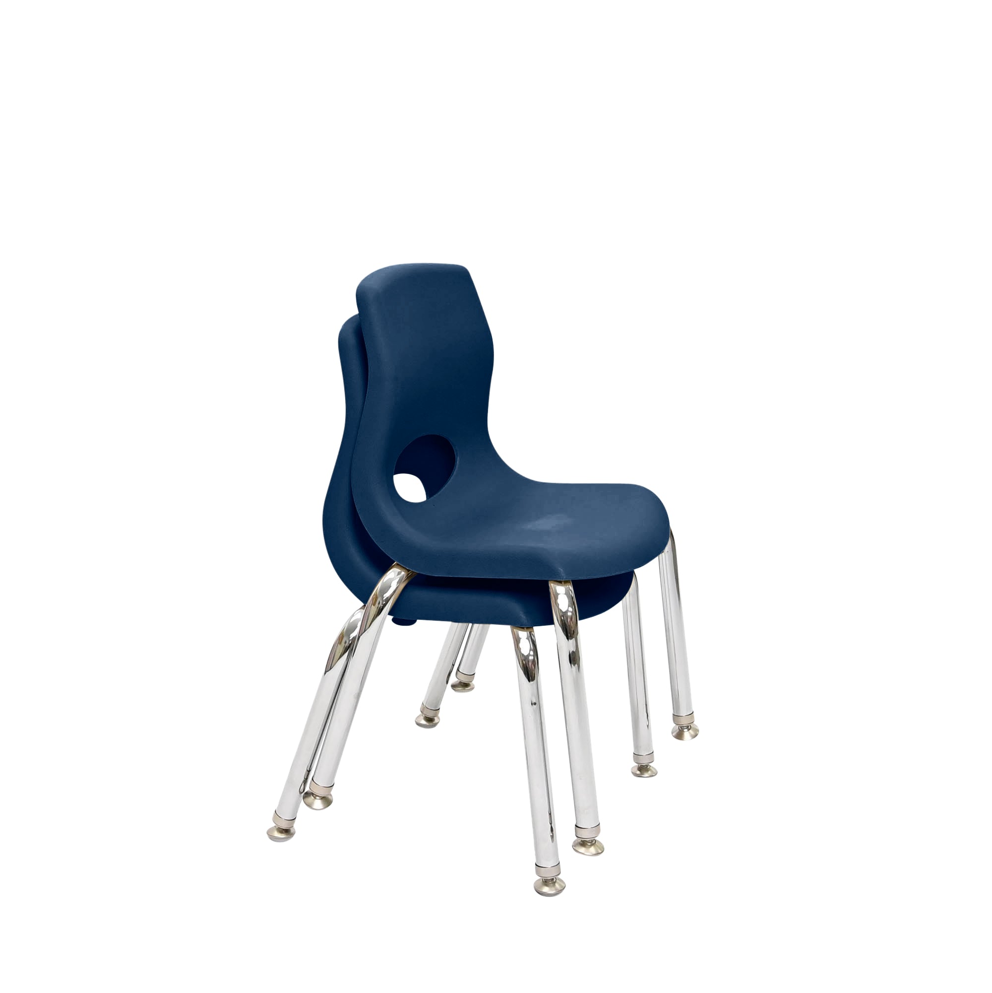 MyPosture Plus 12" Chair - Set of 2 - Navy with Chrome Legs