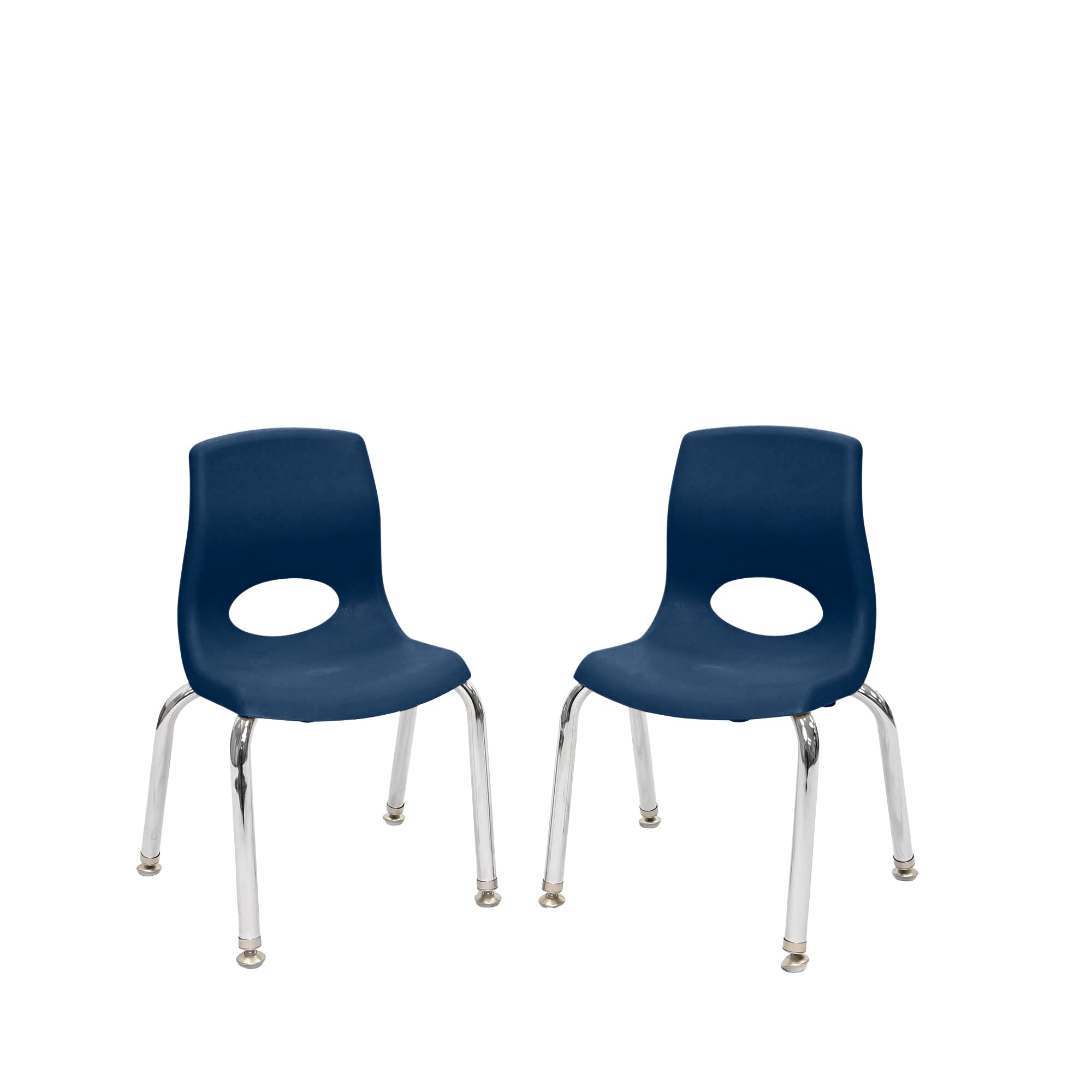 MyPosture Plus 8" Chair -Set of 2 - Navy with Chrome Legs