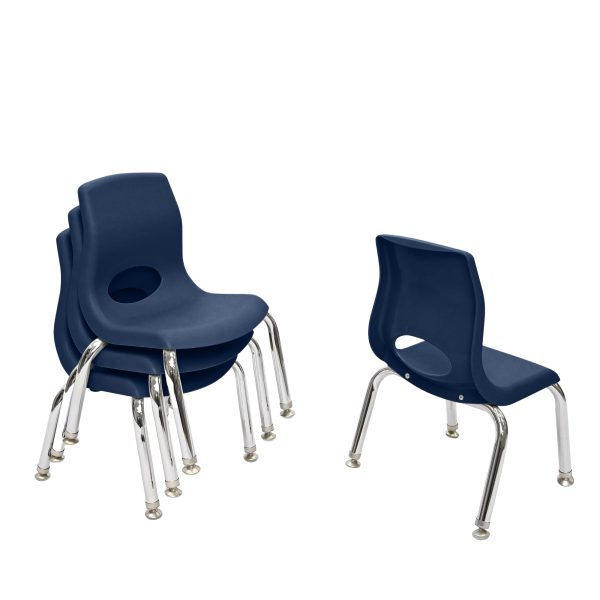 MyPosture Plus 8" Chair - Set of 4 - Navy with Chrome Legs