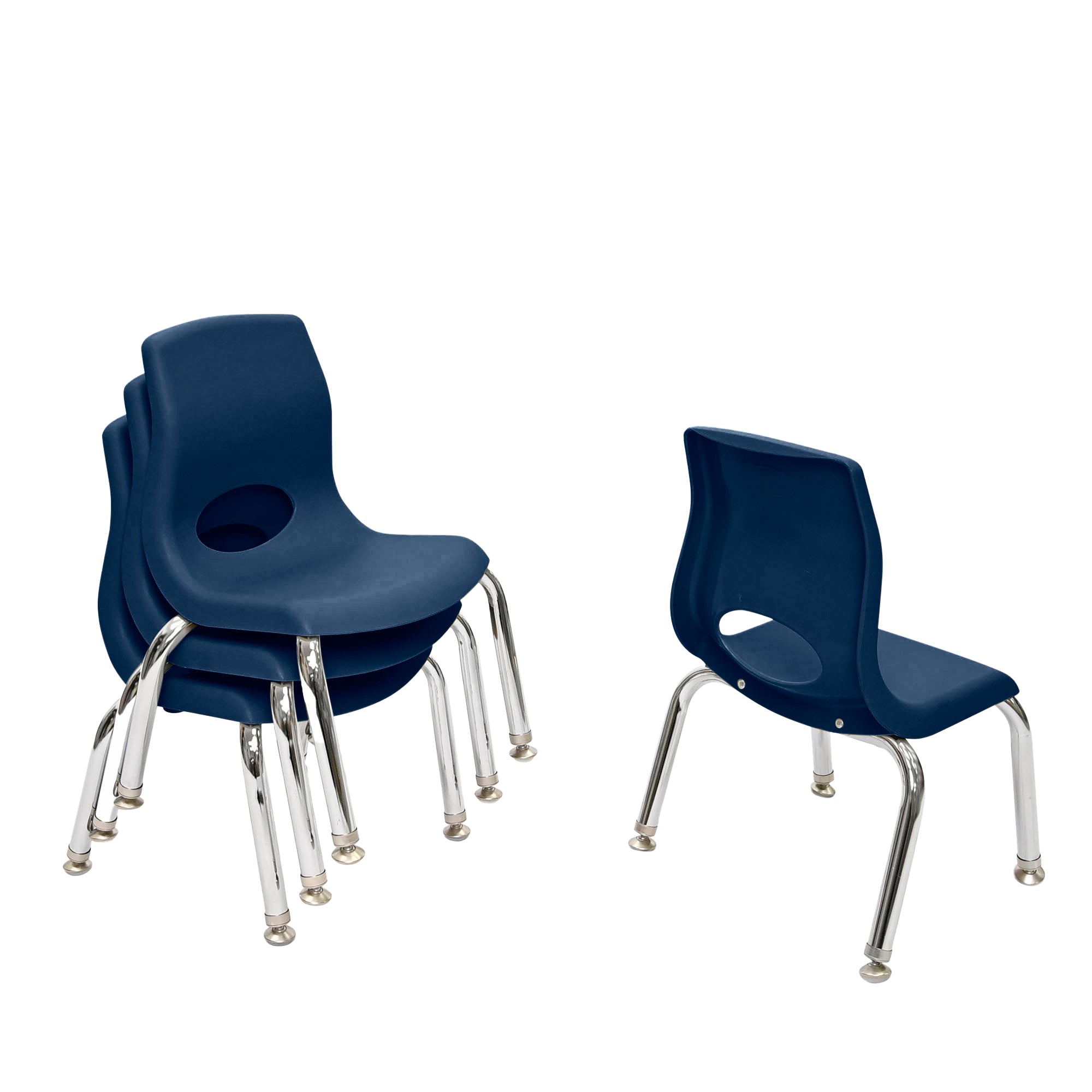 MyPosture Plus 8" Chair - Set of 4 - Navy with Chrome Legs