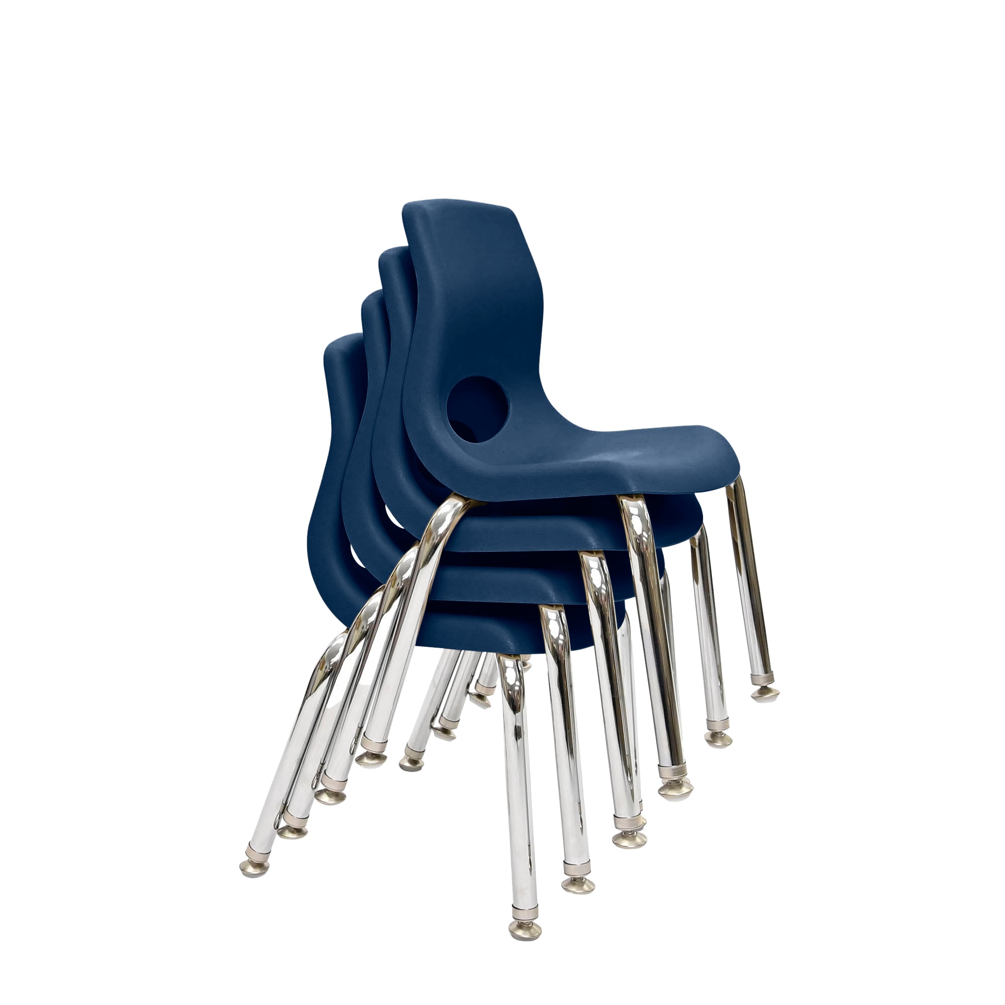 MyPosture Plus 8" Chair - Set of 4 - Navy with Chrome Legs