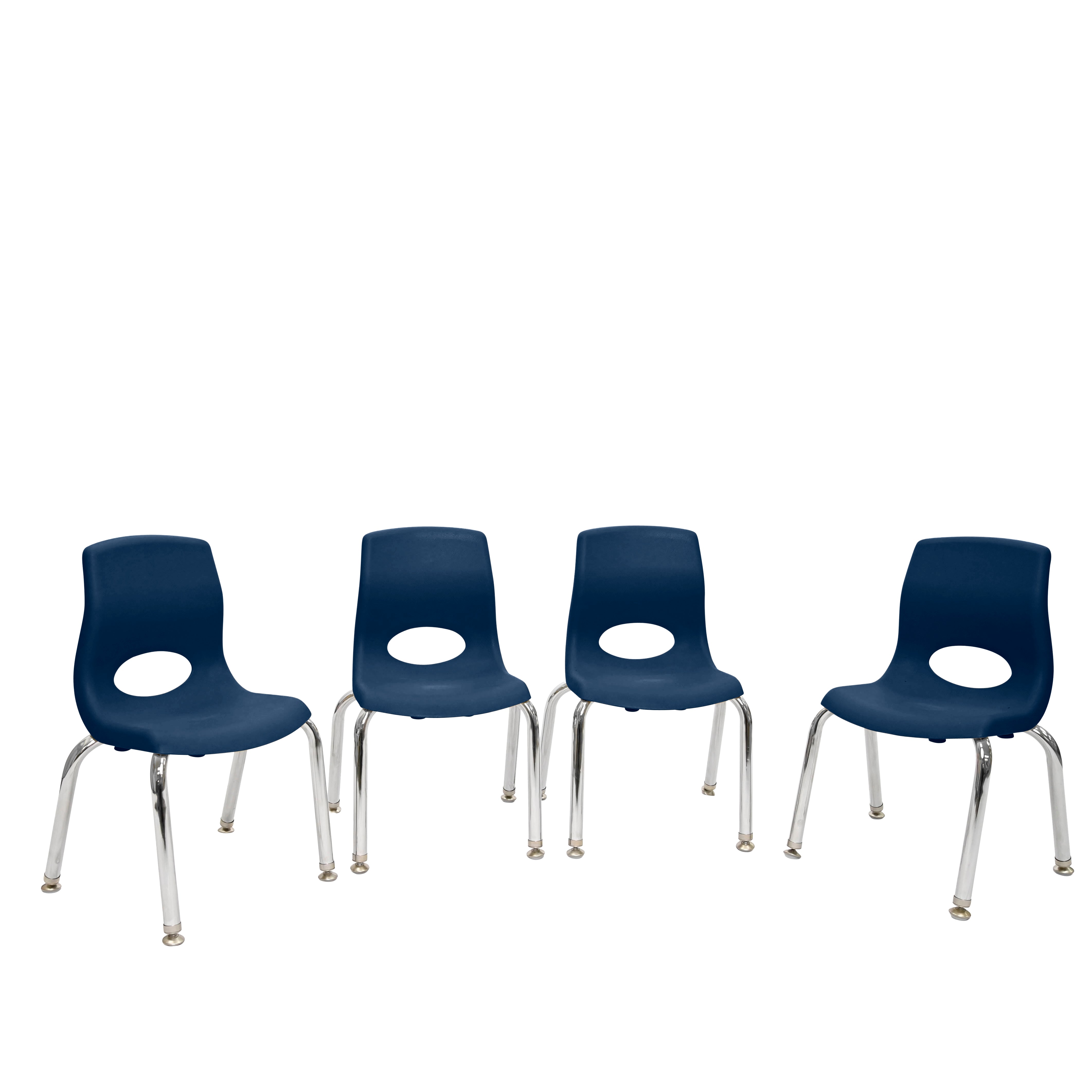 MyPosture Plus 8" Chair - Set of 4 - Navy with Chrome Legs