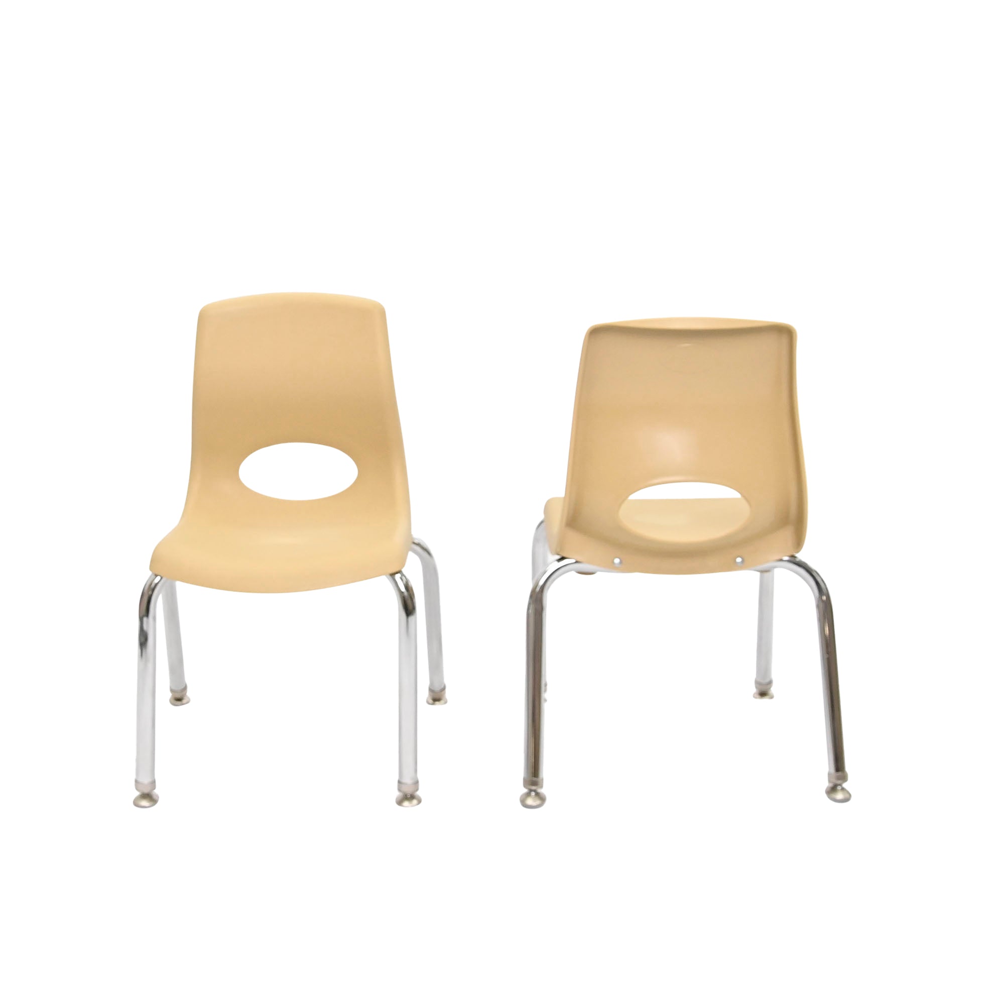 MyPosture Plus 10" Chair - Set of 2 - Tan with Chrome Legs