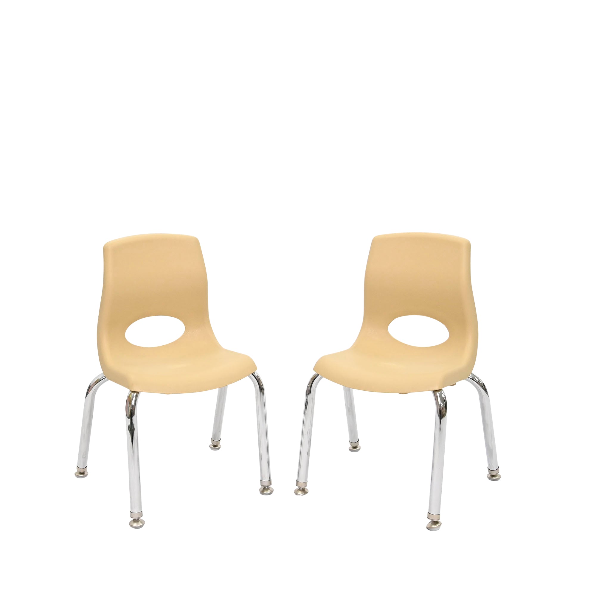 MyPosture Plus 10" Chair - Set of 2 - Tan with Chrome Legs