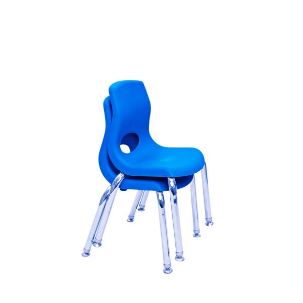 MyPosture Plus 8" Chair -Set of 2 - Blue with Chrome Legs