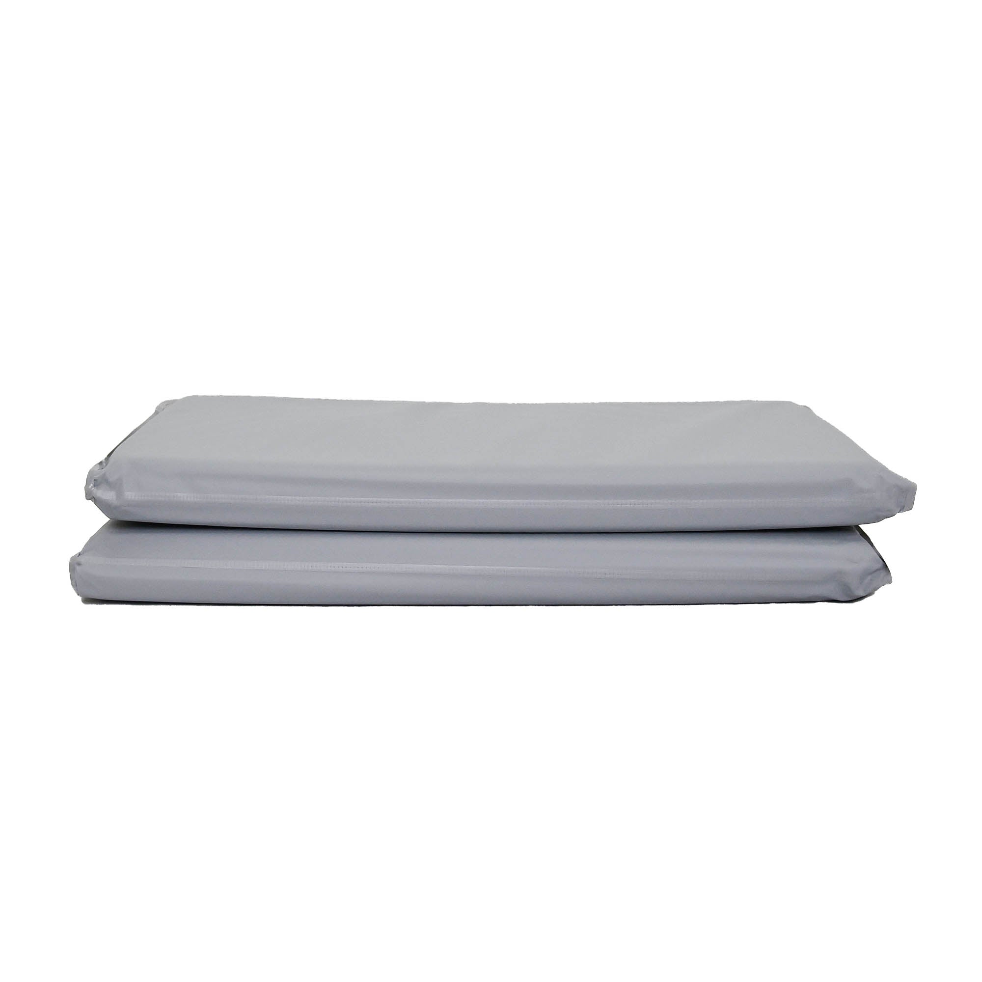 1" Angels 4 Section Folding Rest Nap Mat - Fog Blue/Sand