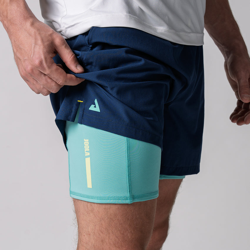 Men's Woven 2-in-1 Shorts (Navy) - M